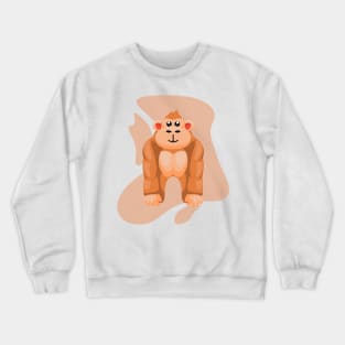 Cute Kingkong Mascot Crewneck Sweatshirt